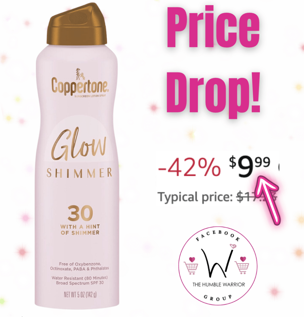 Coppertone Glow with Shimmer Sunscreen Spray SPF 30!